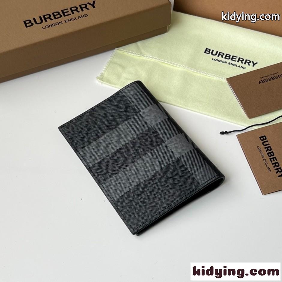 Burberry バーバリー チェック パスポートホルダー スーパーコピー ブラック-3