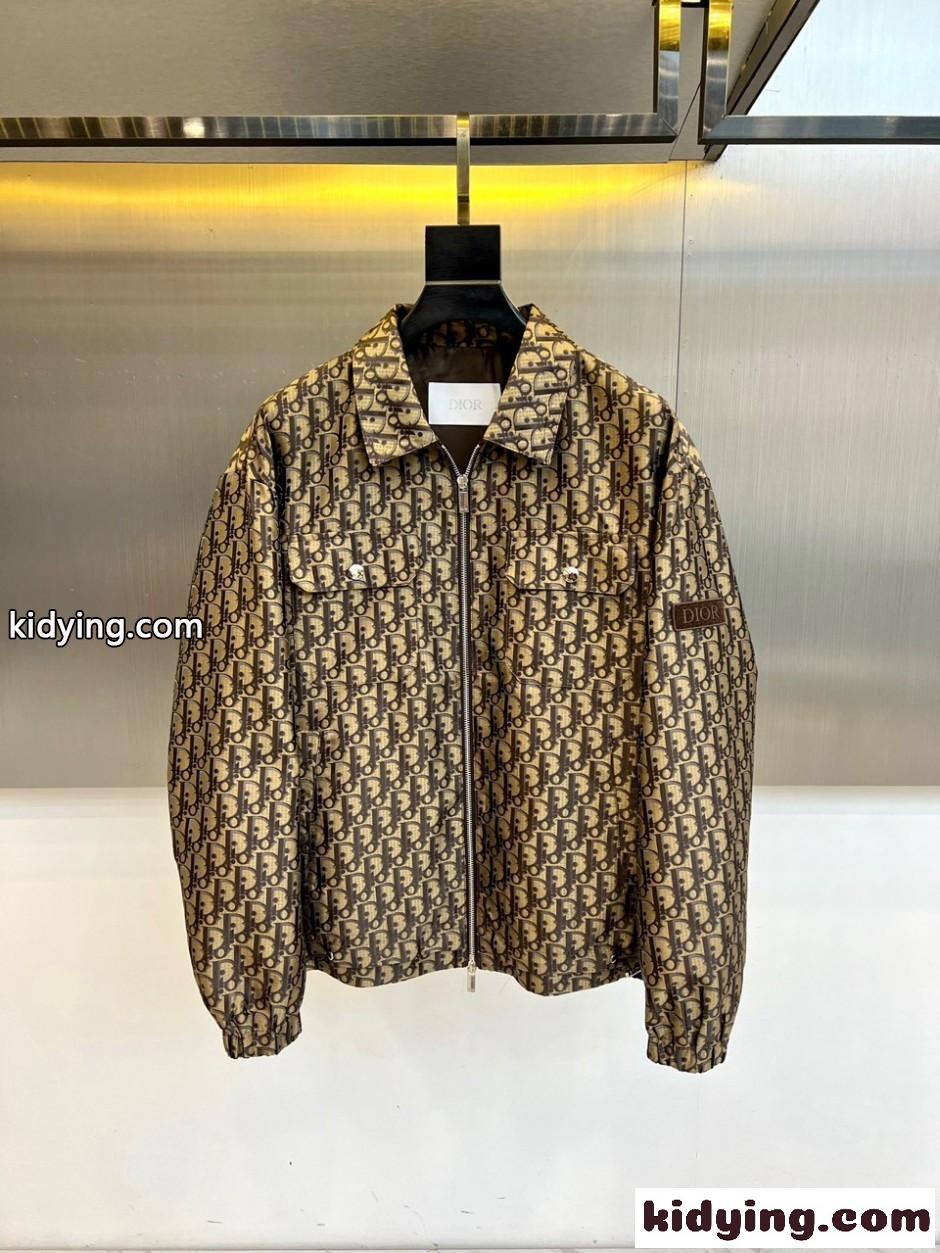 上品 カジュアル クリスチャン・ディオール ジャケット 偽物 ディオール オブリーク ブルゾン-1