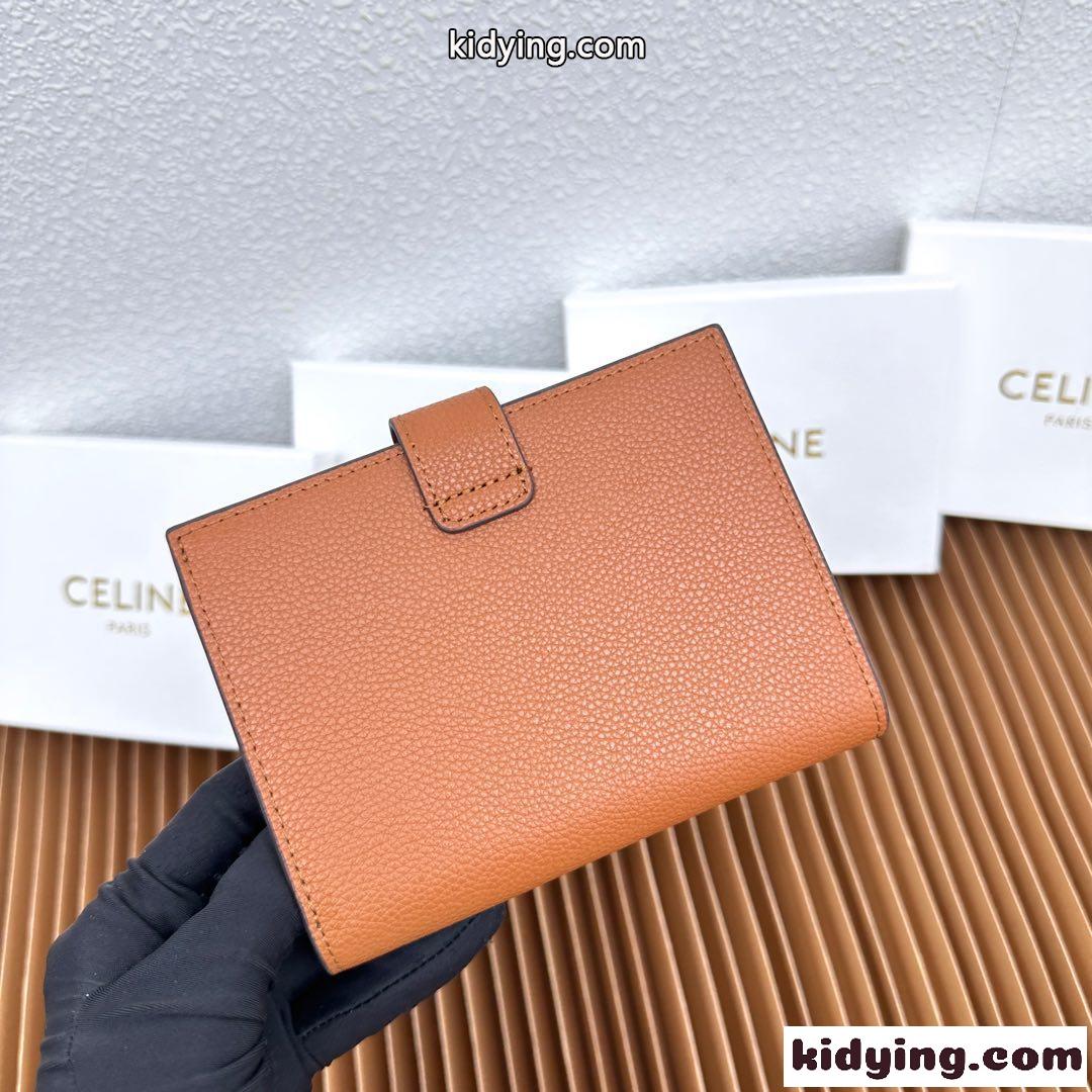 ミディアムウォレット CELINE ヴィクトワール セリーヌ 財布 コピー ブラウン-1