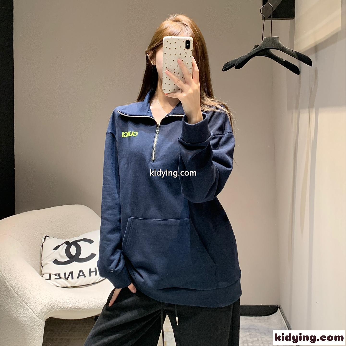 コットン ハーフジップ スウェットシャツ グッチ Tシャツ コピー カジュアル-0