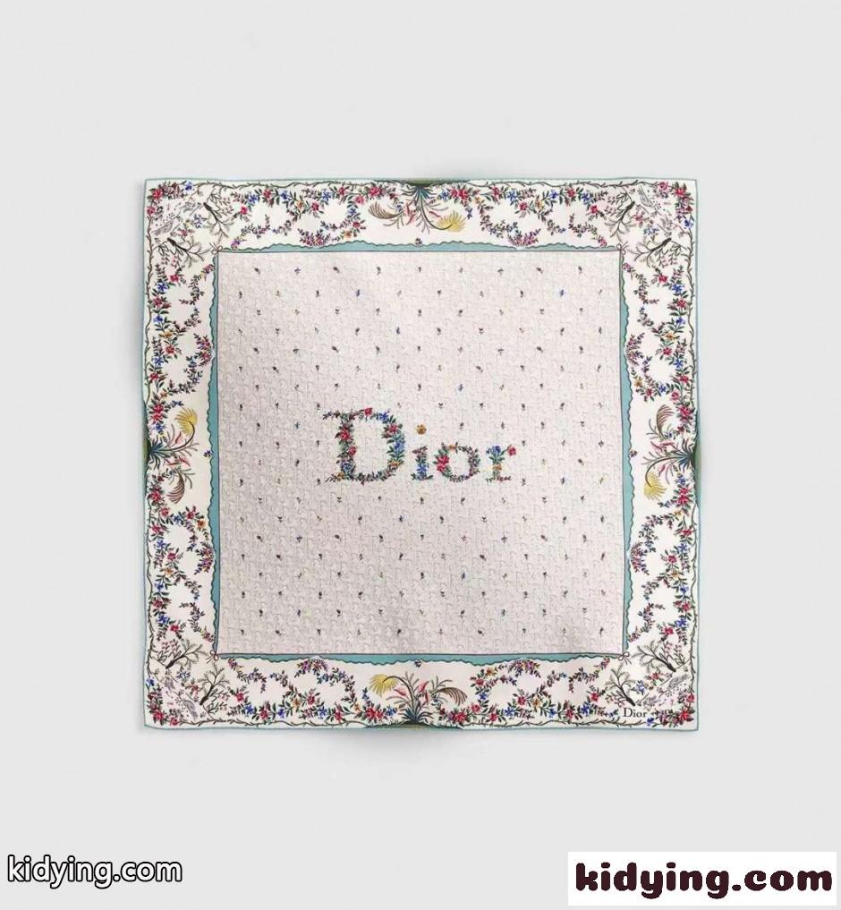 Dioramour Revolution Flowers スクエアスカーフ クリスチャン・ディオール スカーフ 偽物 アイボリー-0