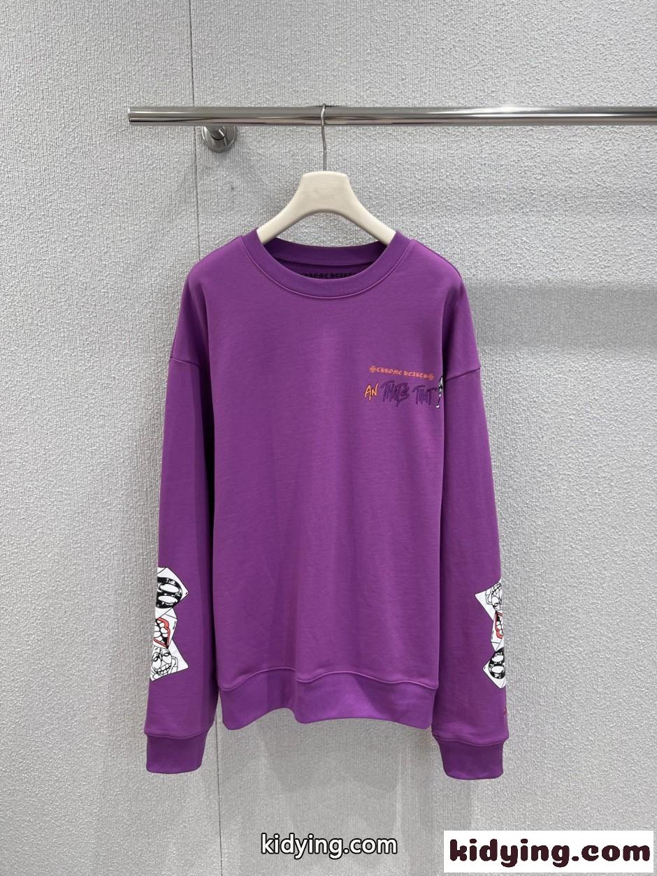 Chrome Hearts × Matty Boy コットン スウェットシャツ クロムハーツ 偽物 パープル-1