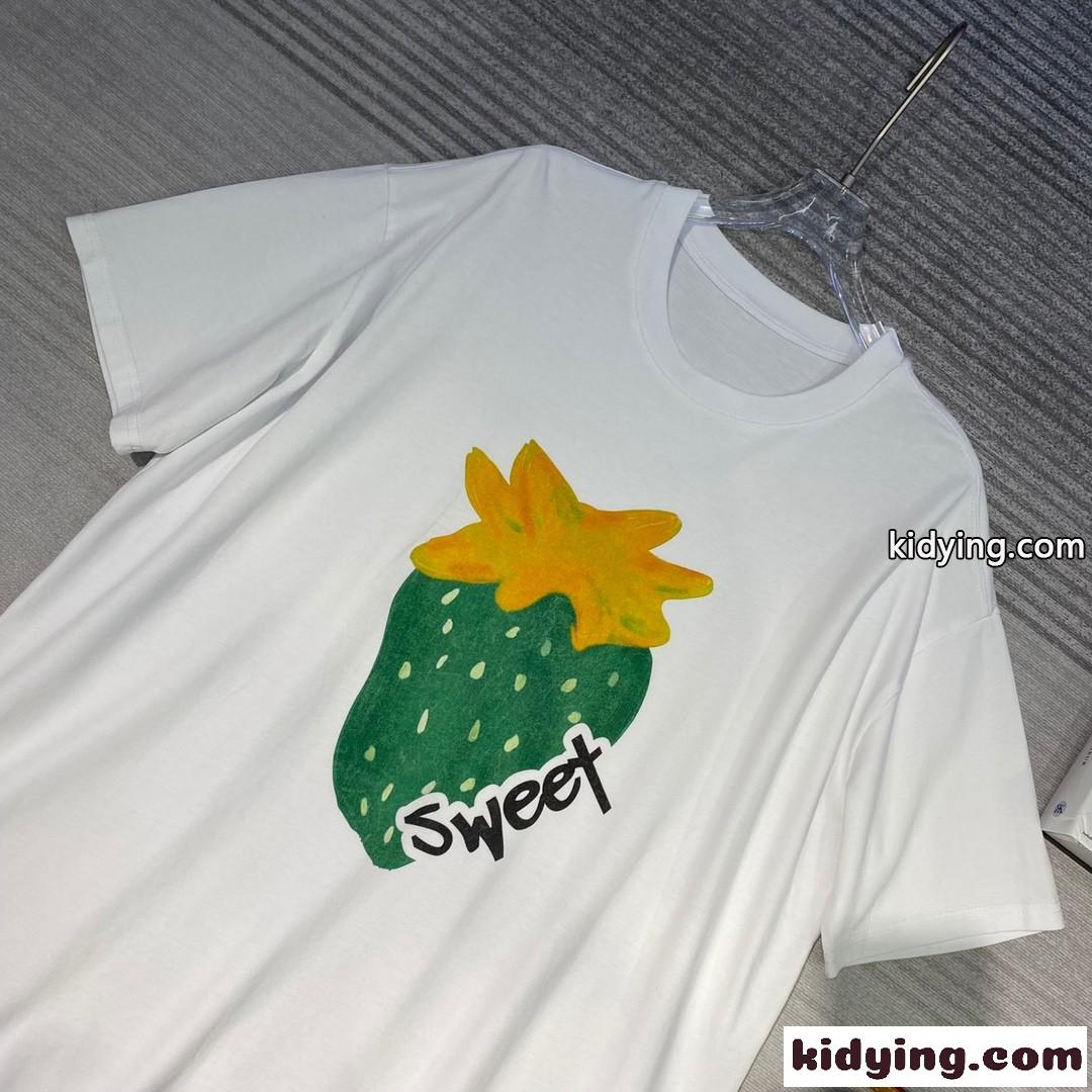 可愛い おしゃれ プリント クルーネック コットン ミュウミュウ 半袖tシャツ コピー カジュアル 合わせやすい-1
