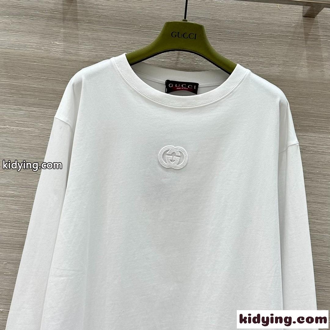 インターロッキングG コットン 長袖Tシャツ グッチ Tシャツ コピー 合わせやすい-1