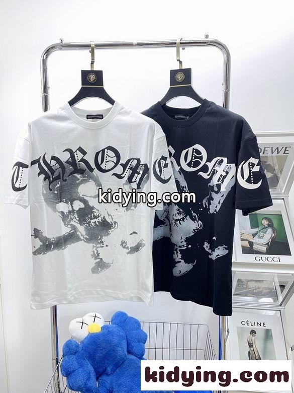 着心地いい 春夏 定番 クルーネック カジュアル 合わせやすい プリント クロムハーツ 半袖Tシャツ コピー-1