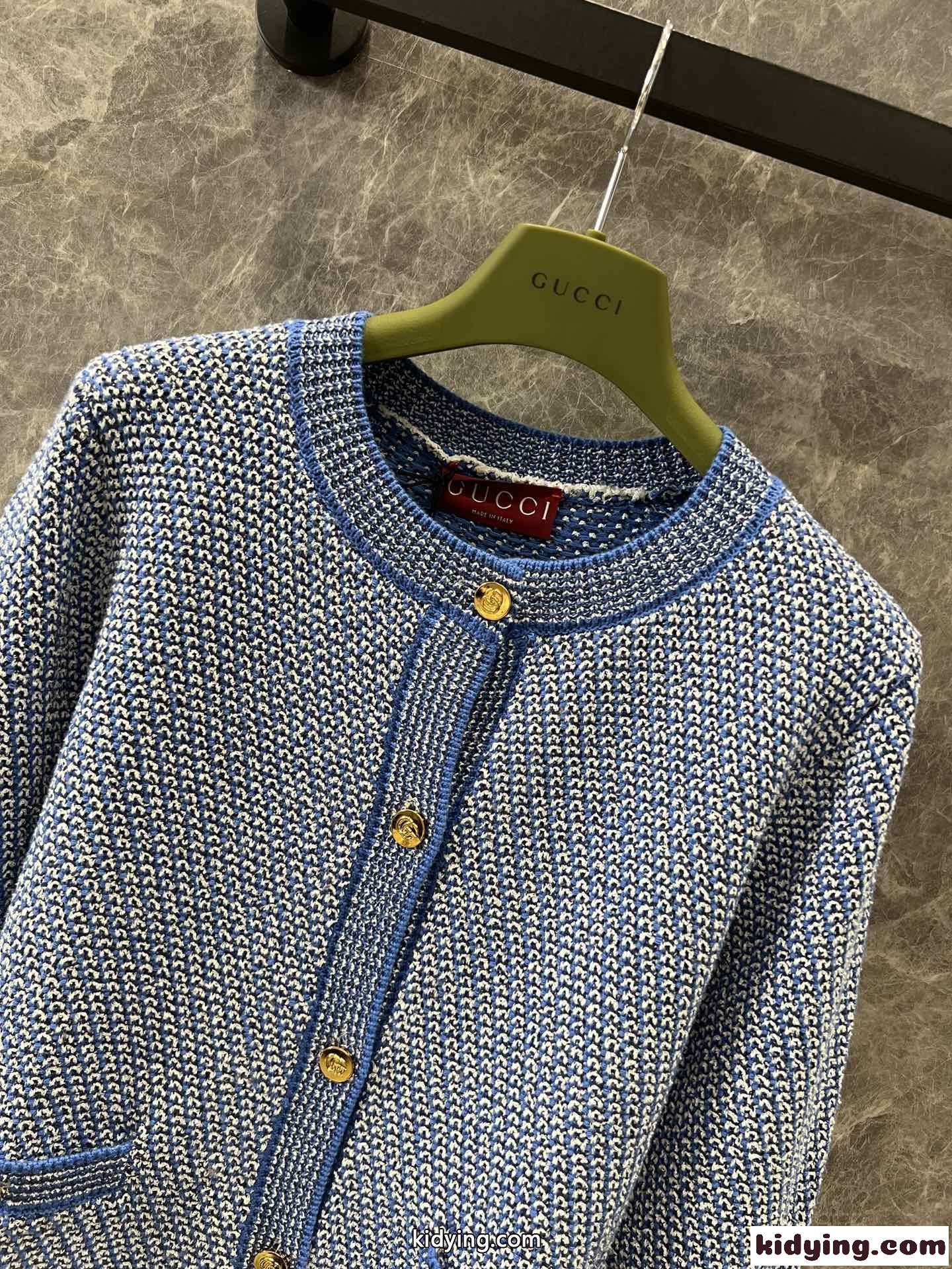 ファインコットン クルーネック カーディガン グッチ ニット コピー クルーネック-2