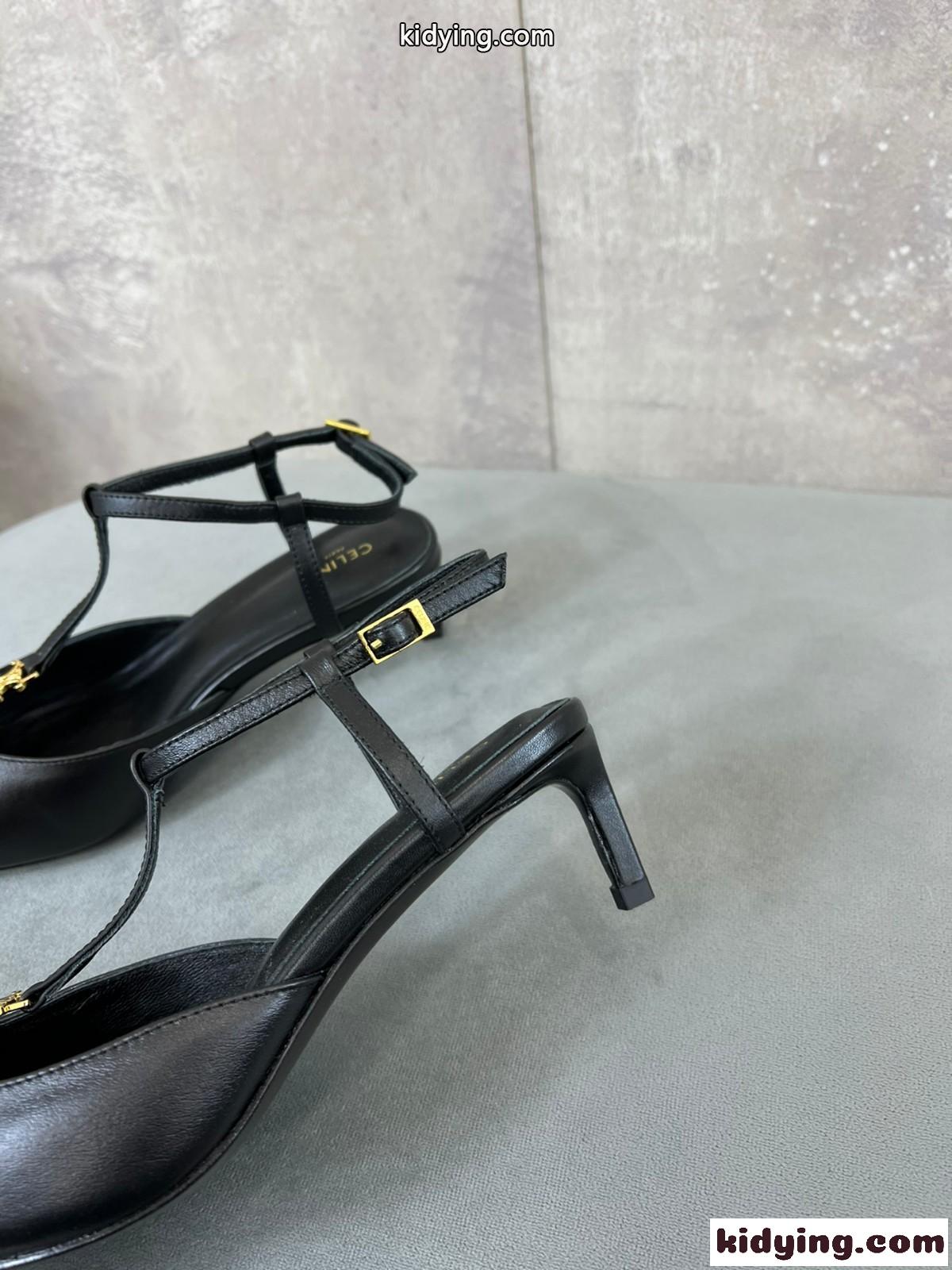 CELINE キトゥン ストラップ トリオンフ パンプス コピー レディース 大人 エレガント-4