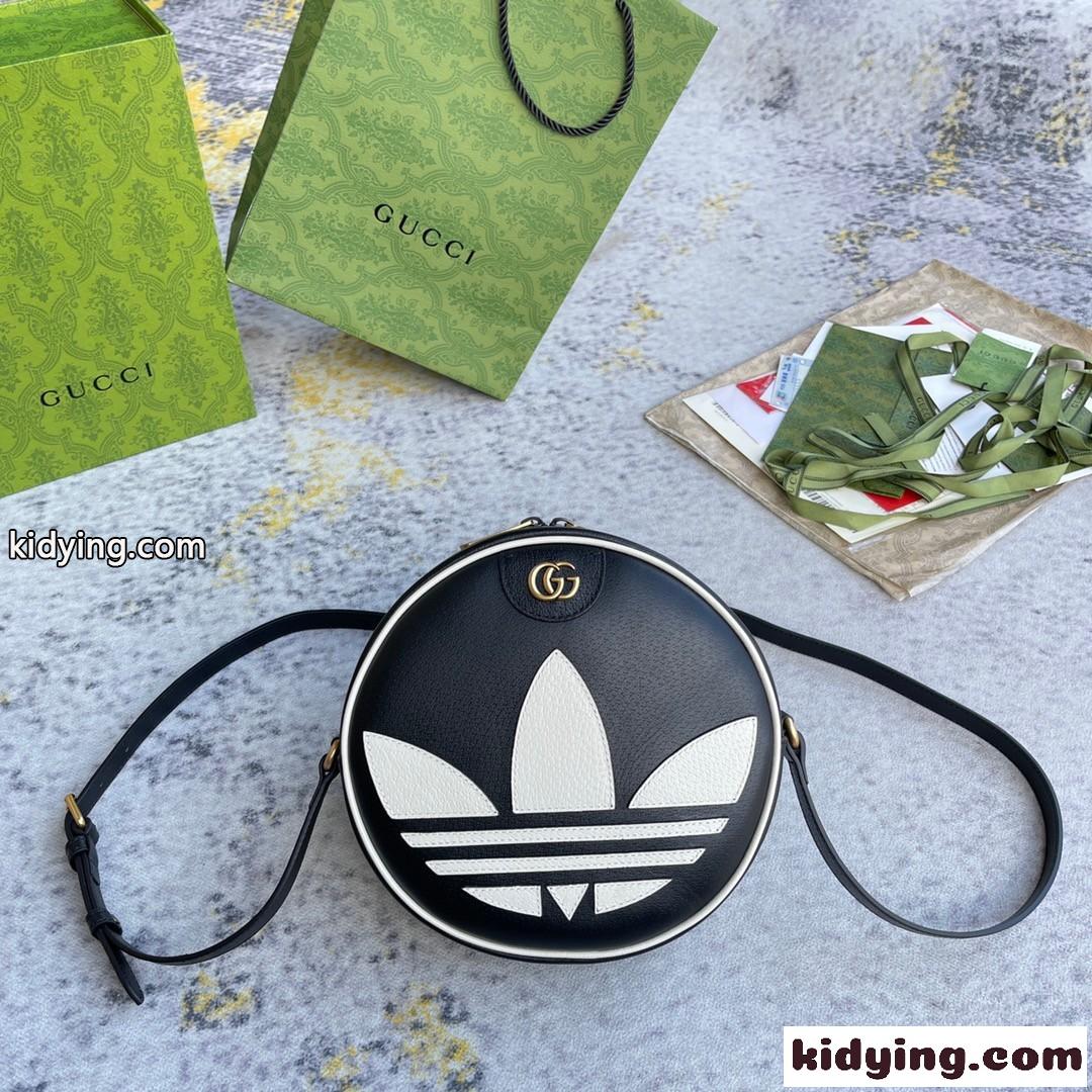 adidas x Gucci&お洒落 可愛い〔オフィディア〕グッチ バッグ コピー ショルダーバッグ ブラック-1