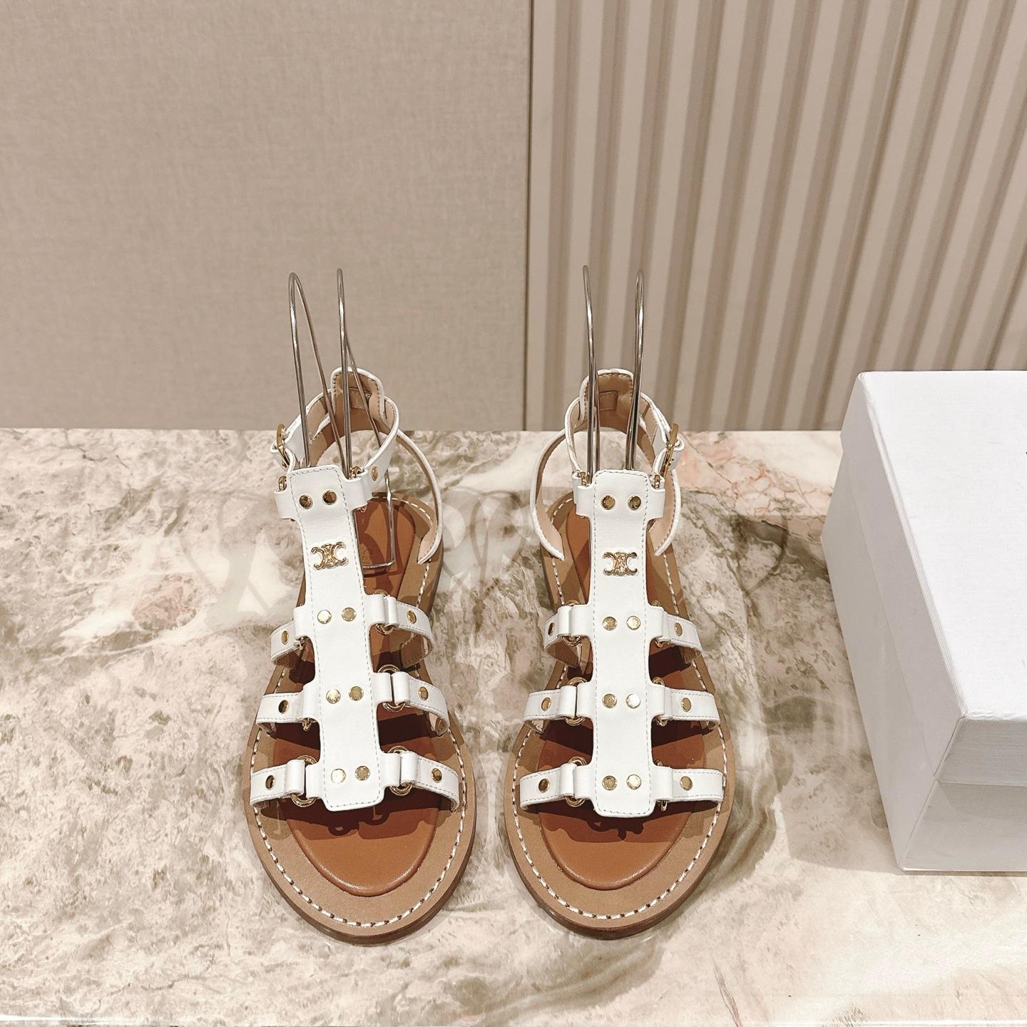 CELINE リンピア グラディエーター サンダル セリーヌ スーパーコピー ホワイト-0