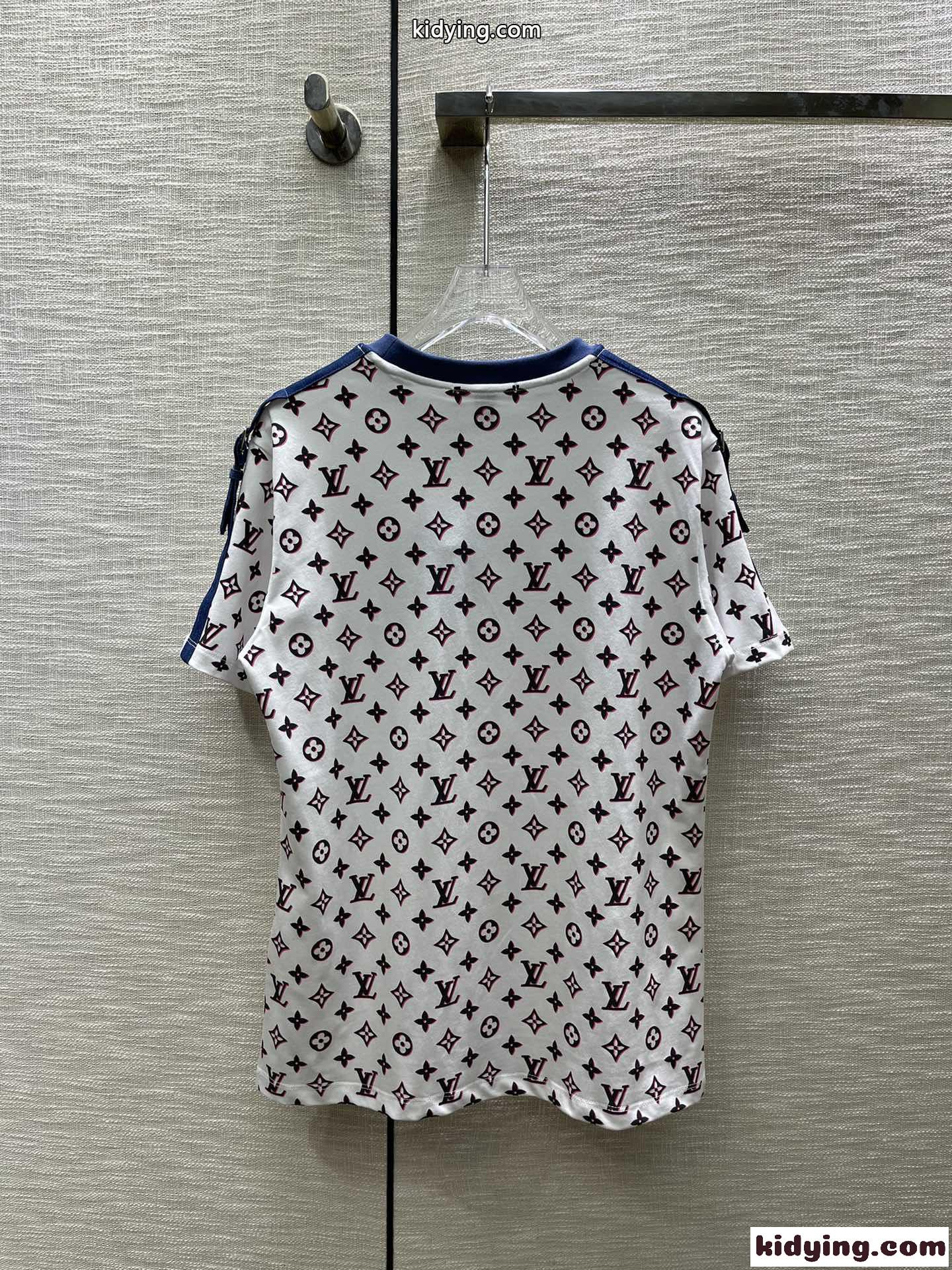 ルイ・ヴィトン トリコロールモノグラムTシャツ コピー コットン 半袖 トップス-3