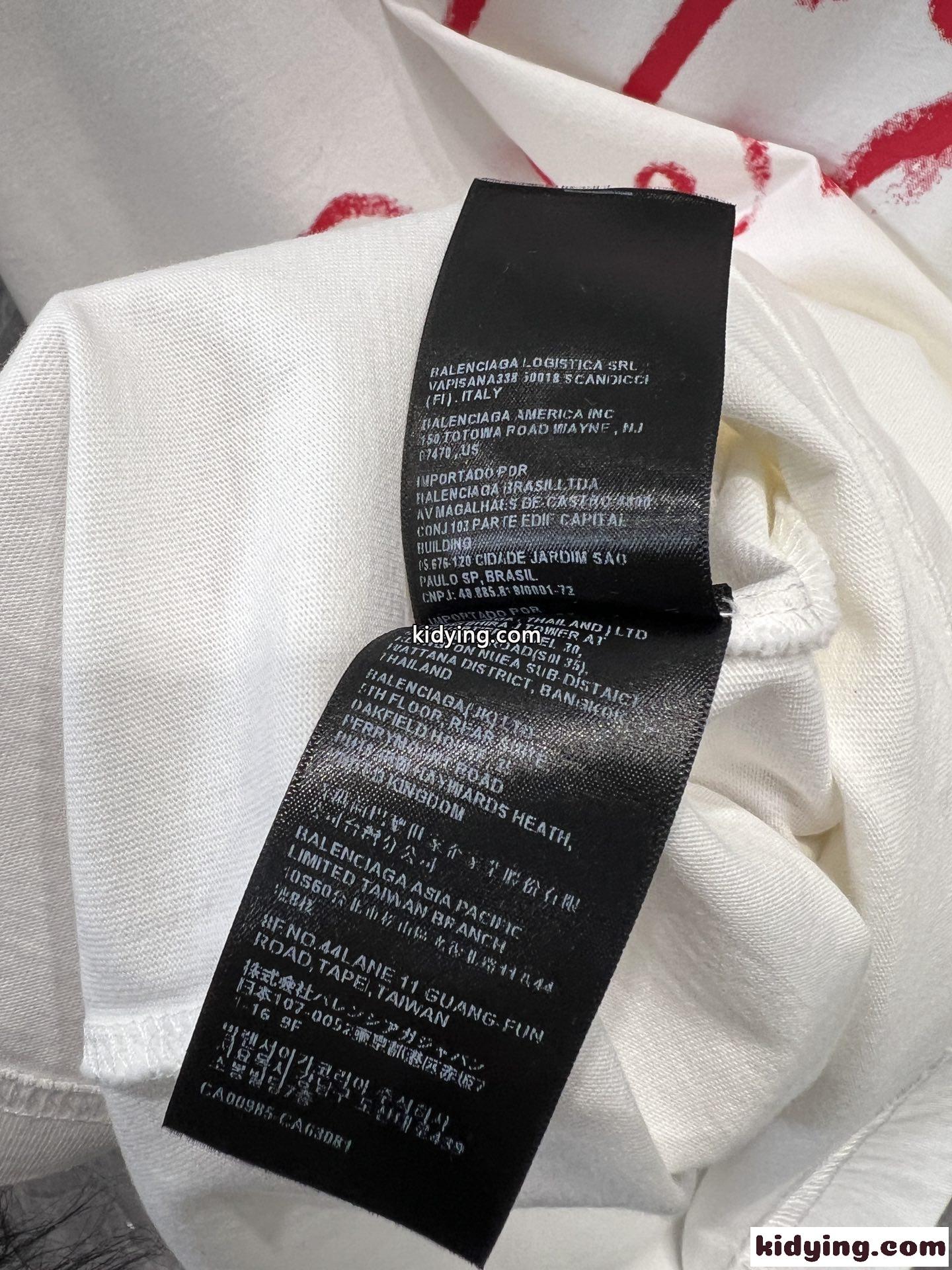 プリント入り オーバーサイズ 半袖Tシャツ バレンシアガ Tシャツ コピー ホワイト-4