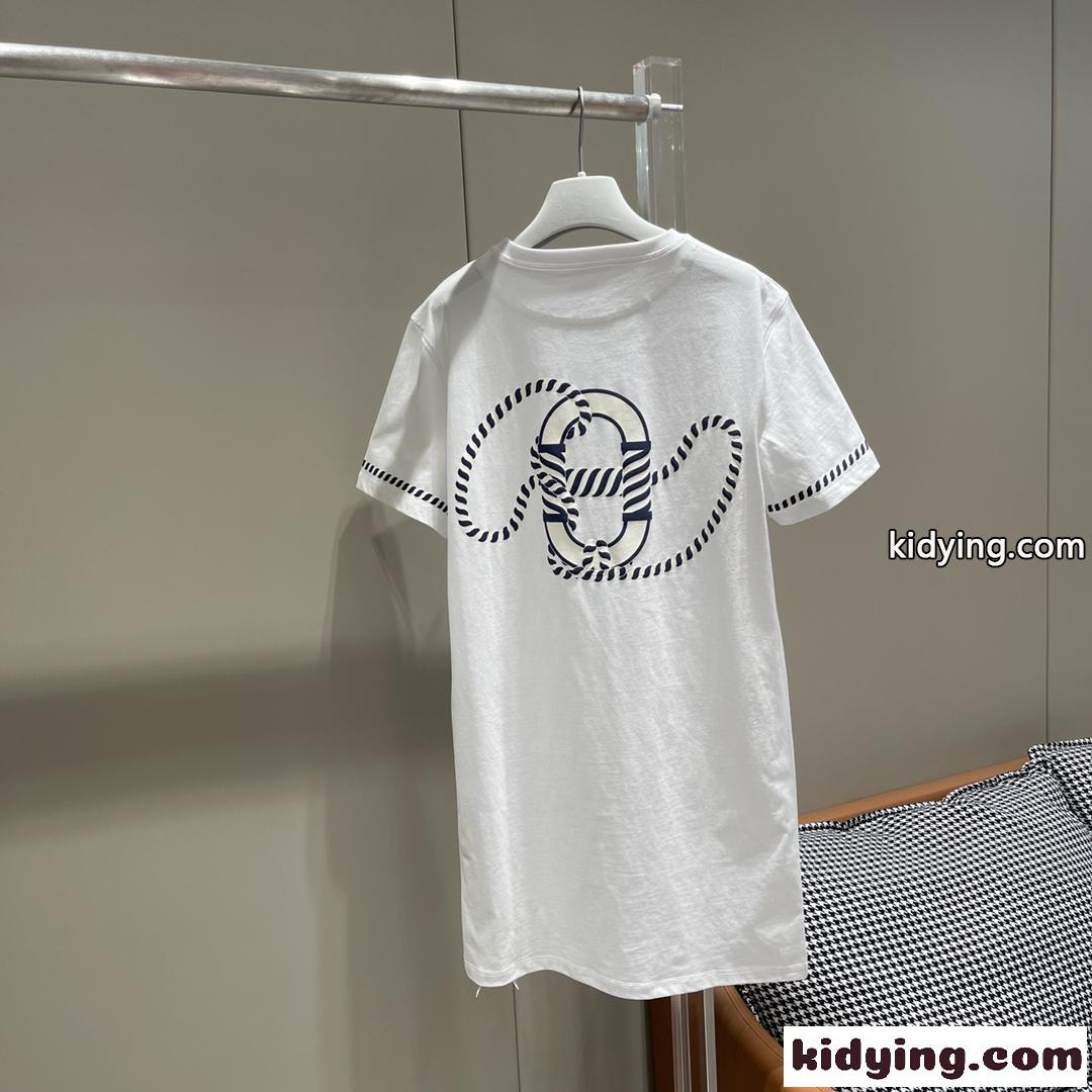 2023春夏◆レディース Tシャツワンピース マキシドレス エルメス ワンピース コピー コットン-1