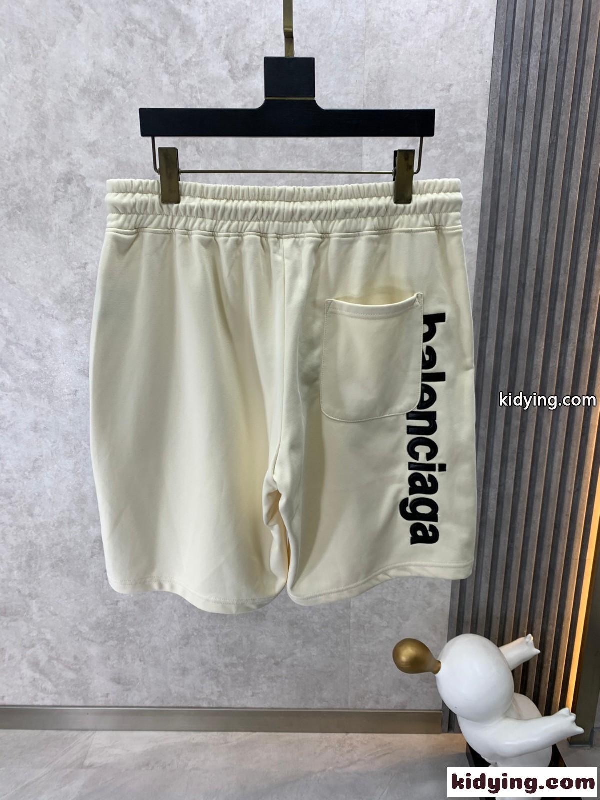 バレンシアガ パンツ コピー メンズ 定番 カジュアル ロゴ 刺繍 ショートパンツ-2