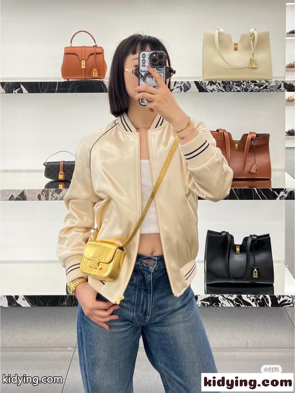 CELINE テディ スーベニア パイピングジャケット コピー バックロゴ入り-4