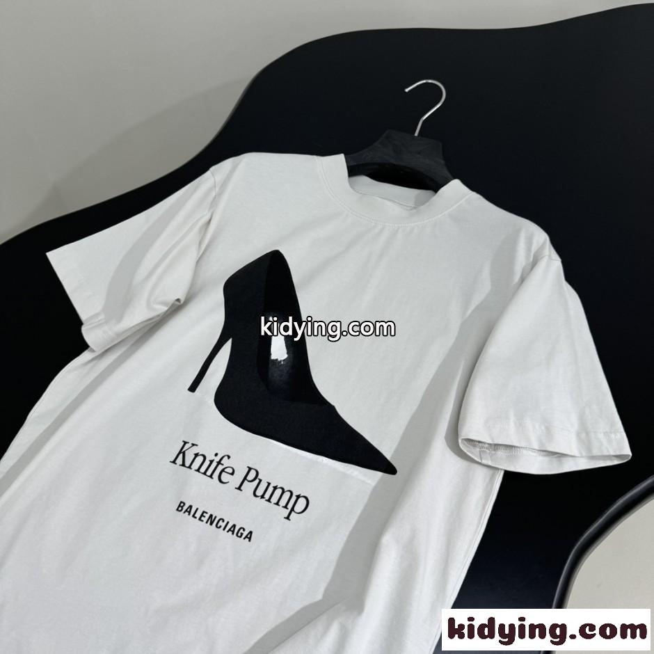 カジュアル コットン 半袖Tシャツ バレンシアガ Tシャツ コピー ユニセックス-1