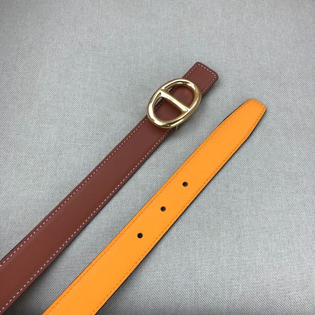 マイヨンH リバーシブルベルト エルメス ベルト コピー 25mm ブラウン-4