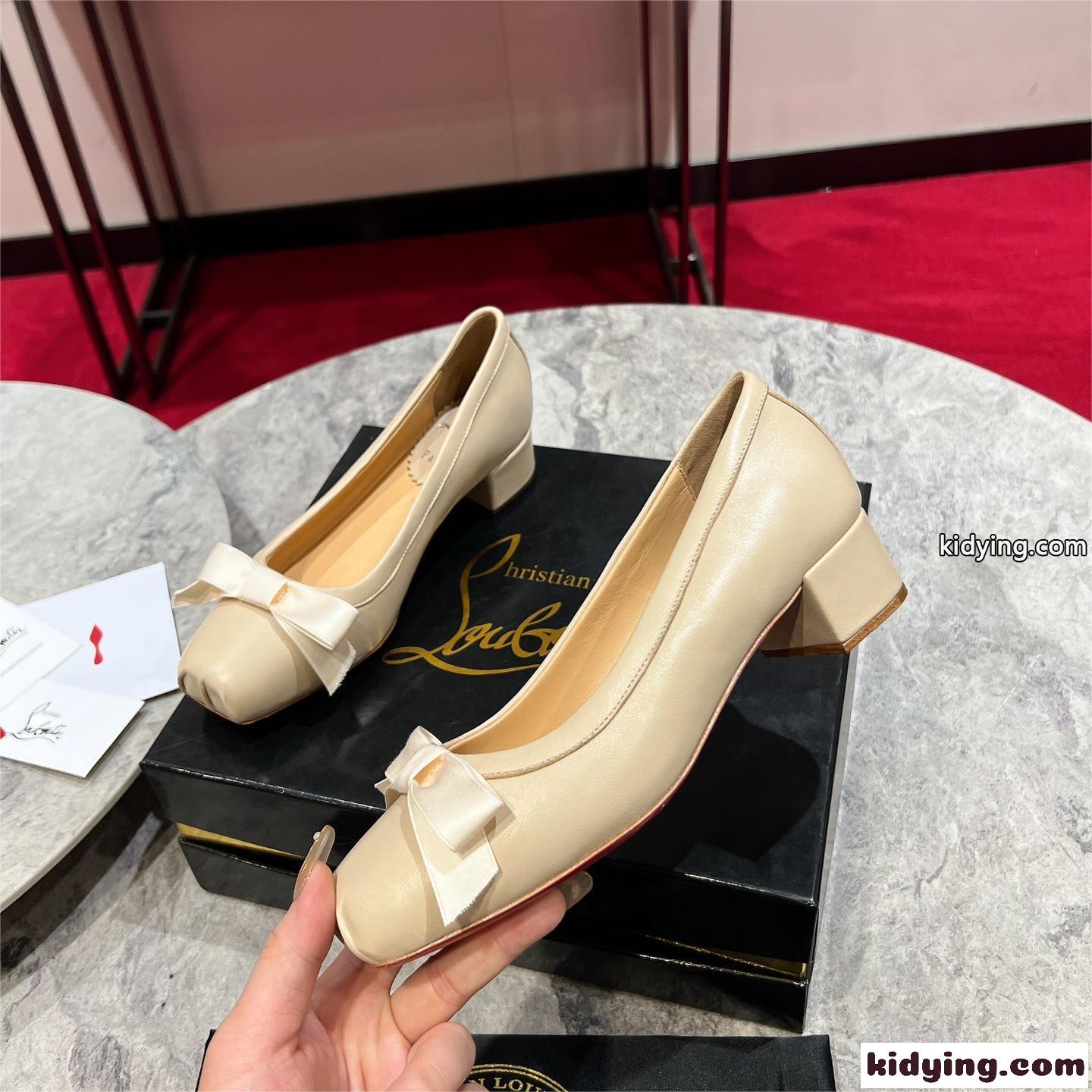 Mamaflirt 30 mm バレリーナパンプス クリスチャン・ルブタン パンプス コピー ベージュ-0