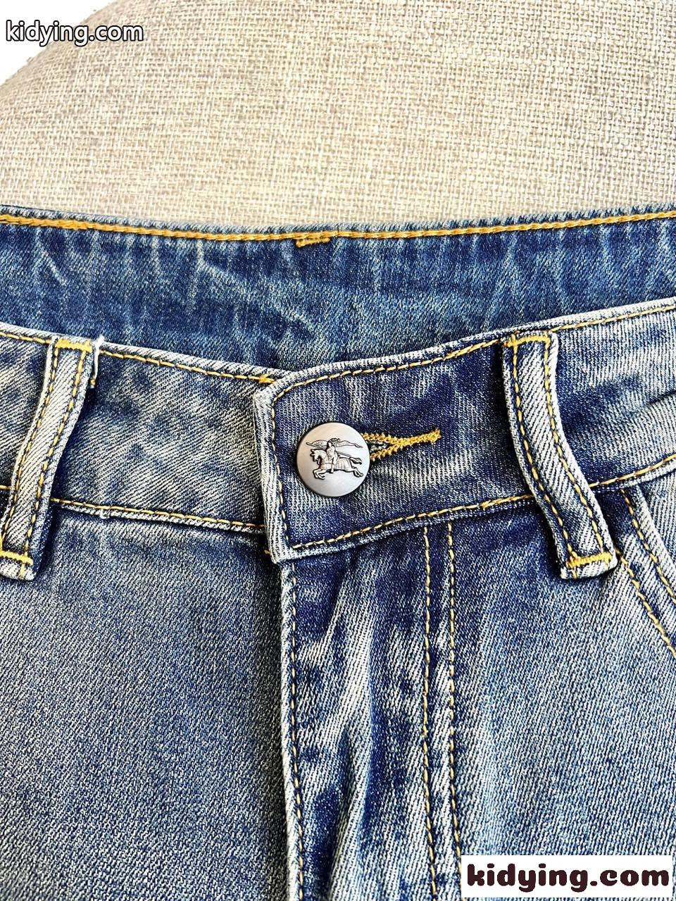 カジュアル ストレッチ デニムパンツ バーバリー ジーンズ 偽物 メンズ-3