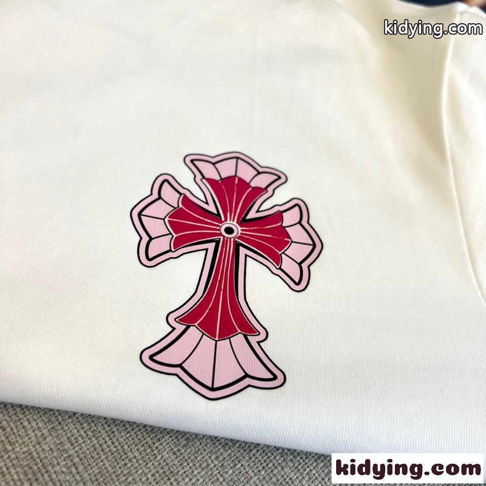 クロムハーツ 半袖Tシャツ コピー ゆったり ストリート カジュアル ホワイト-4