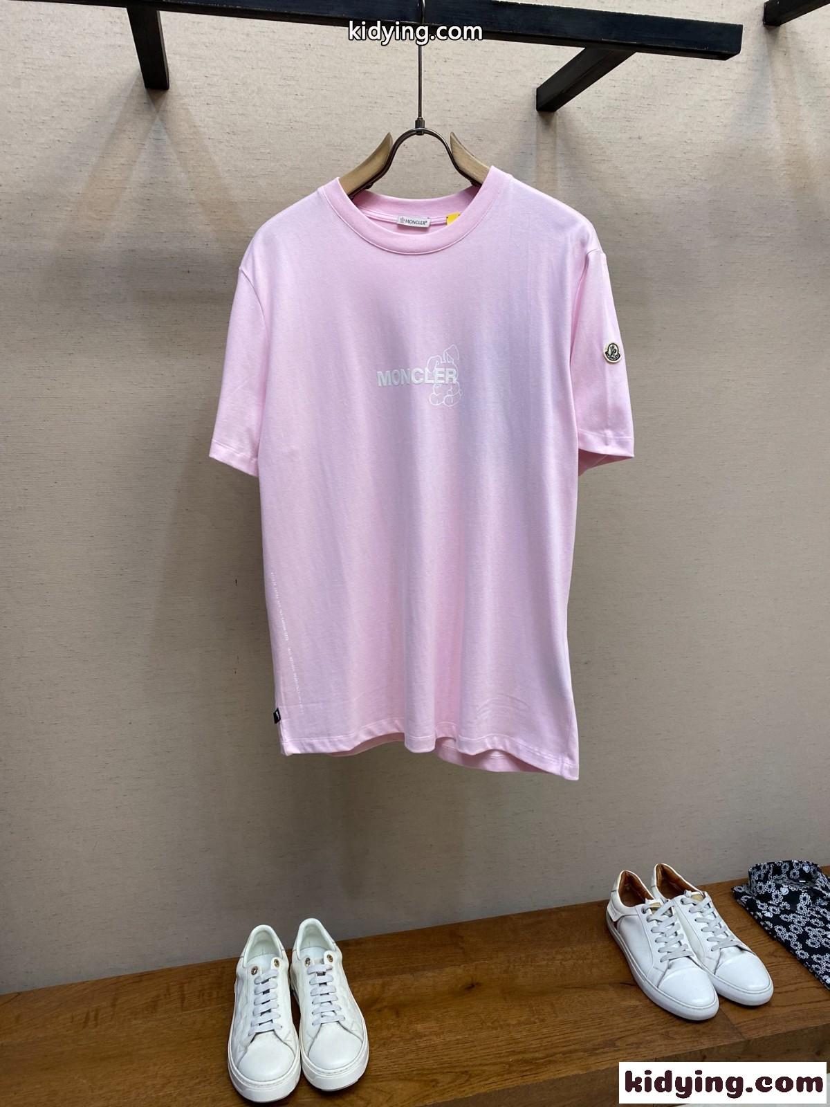 人気 Moncler x FRGMT コットン 半袖Tシャツ モンクレール Tシャツ スーパーコピー ピンク-1