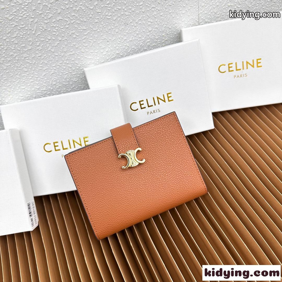 ミディアムウォレット CELINE ヴィクトワール セリーヌ 財布 コピー ブラウン-2