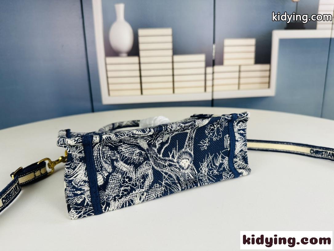 Dior Book Tote バッグ ミニ クリスチャン・ディオール バッグ コピー ブルー-3