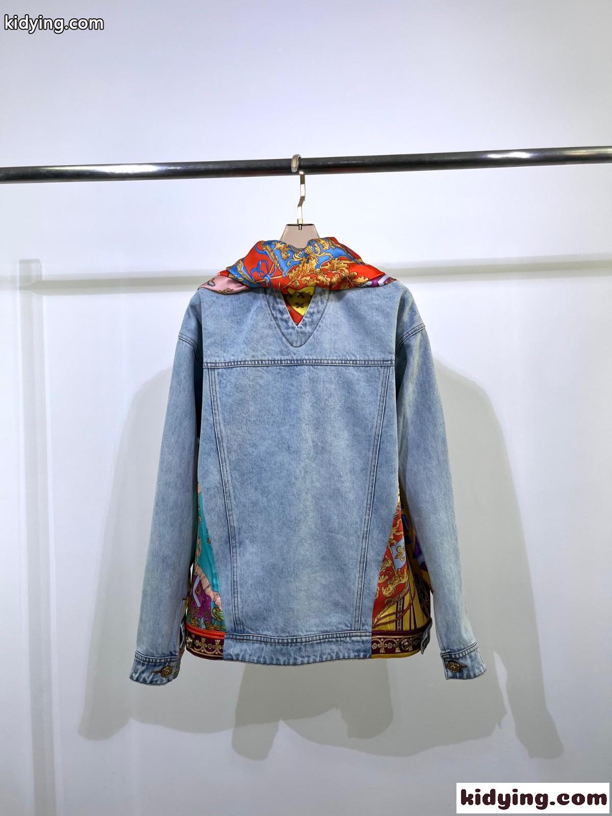 人気 新作 ゆったり ロイヤル デニムジャケット ヴェルサーチ ジャケット コピー レディース-1