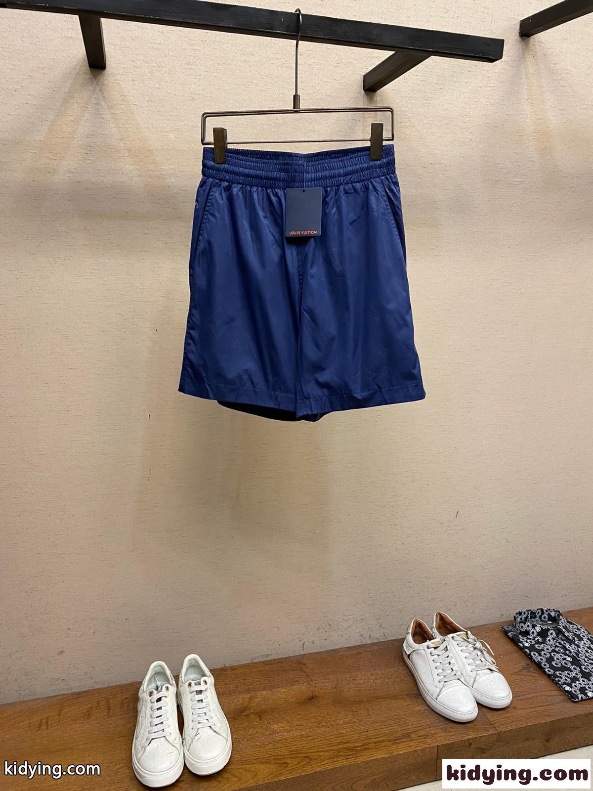 カジュアル ロゴ ショートパンツ ルイ・ヴィトン パンツ コピー ネイビー-0
