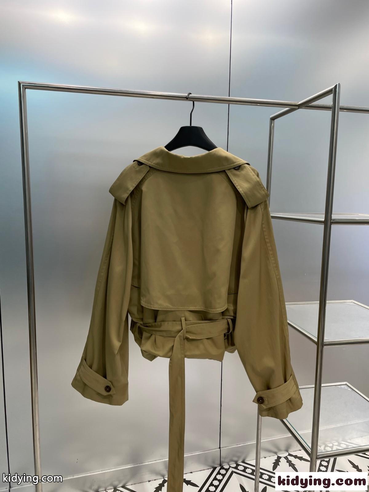 FOLDED トレンチコート バレンシアガ ジャケット コピー ショート-0