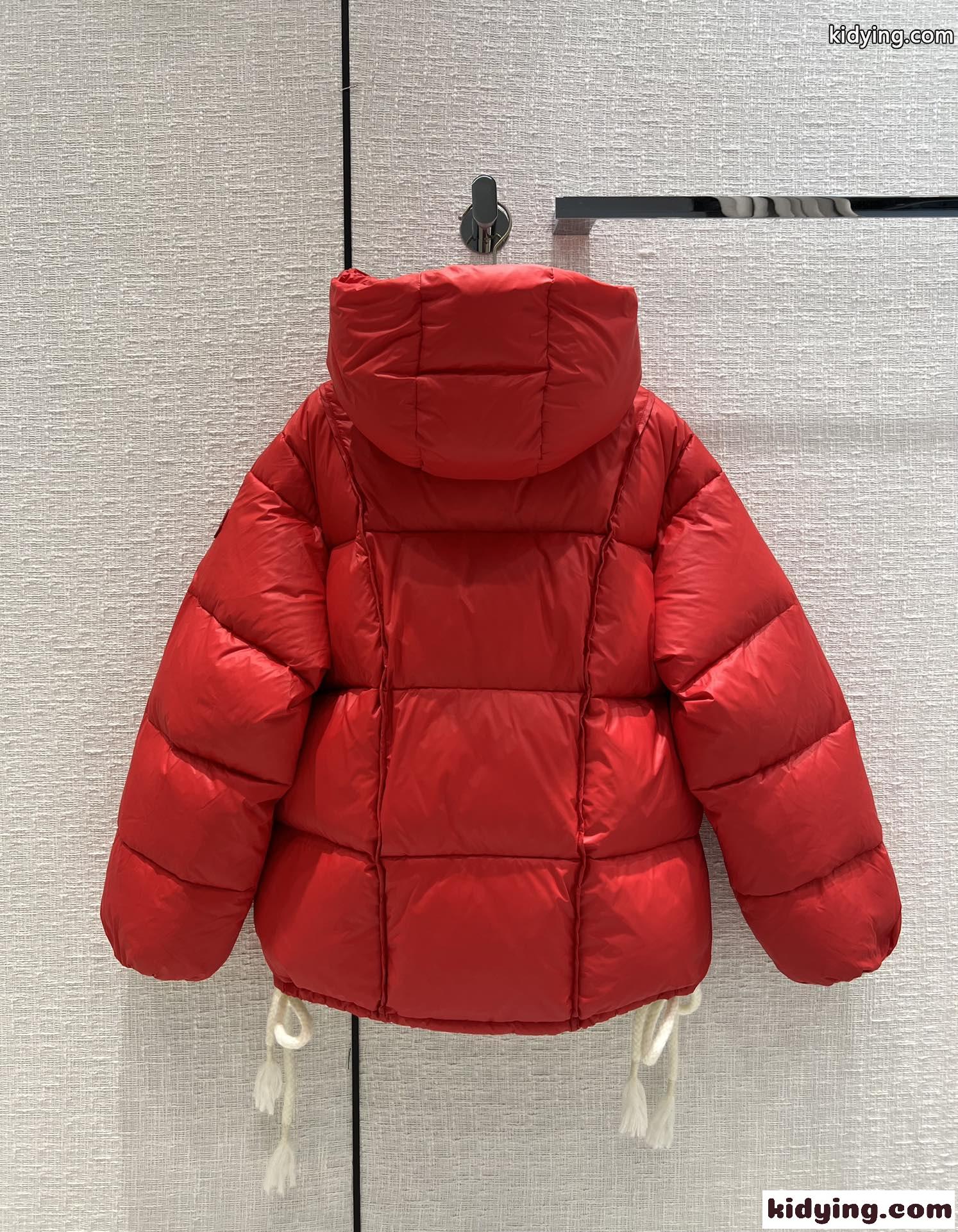 MONCLER 1952 ショート モンクレール ダウンジャケット コピー フード付 カジュアル アウター レッド-2