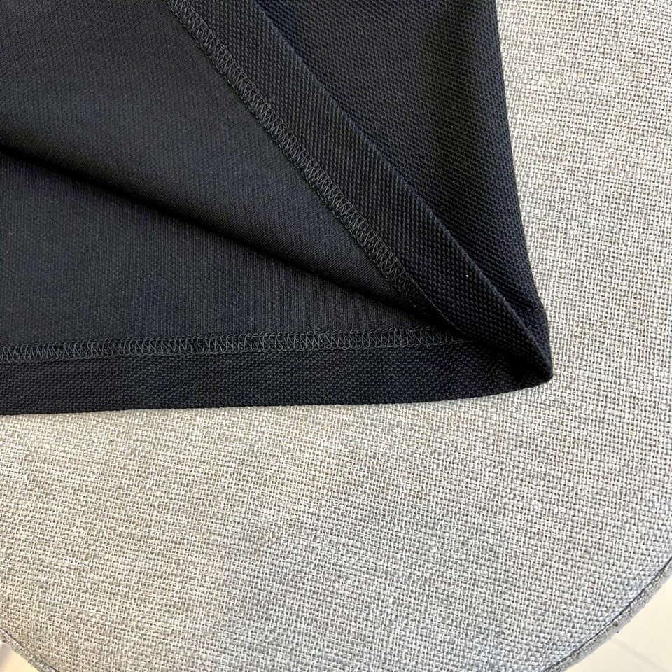 コットンピケ ハーフジップ ポロシャツ グッチ Tシャツ コピー ブラック-4