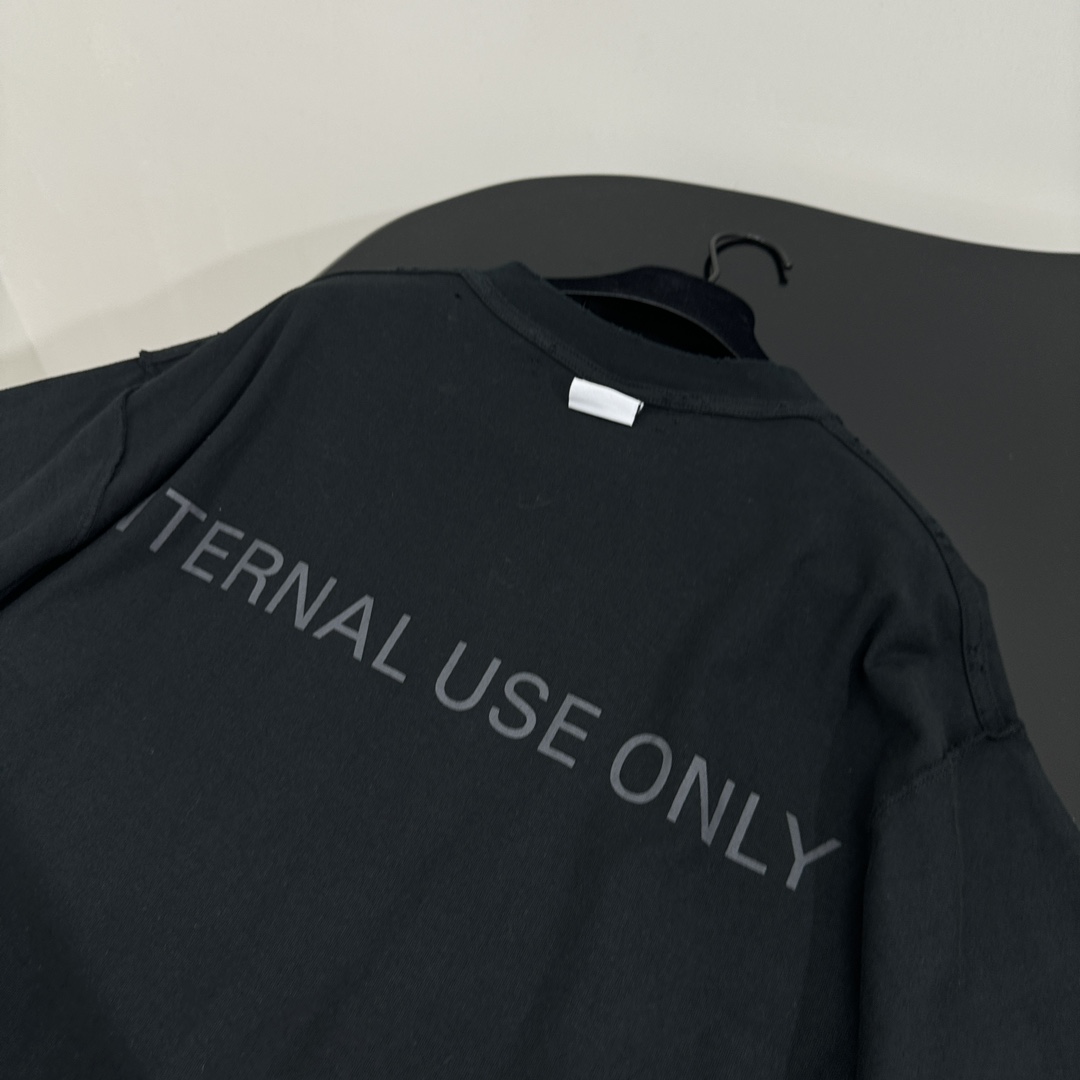 バレンシアガ Tシャツ コピー オーバーサイズ プリント半袖Tシャツ ユニセックス ブラック-3