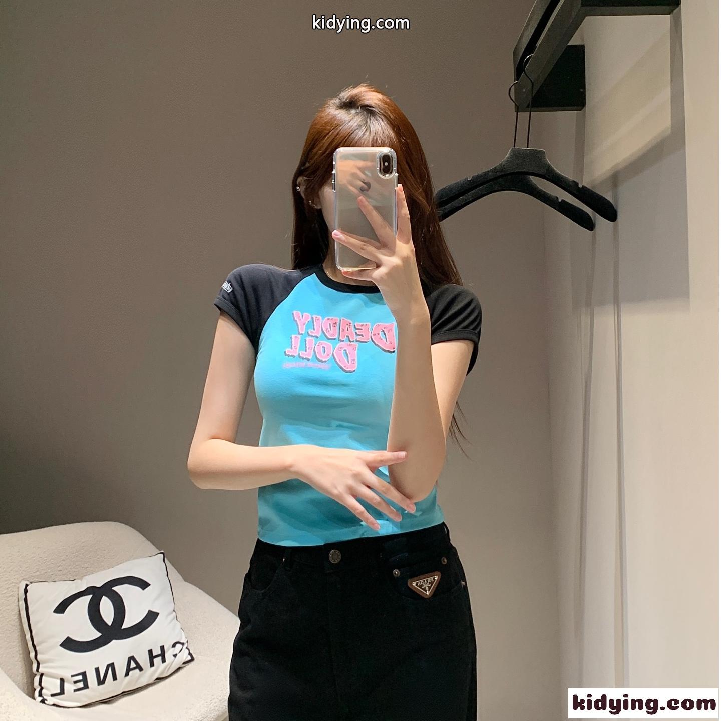 カジュアル プリント 配色 半袖Tシャツ クロムハーツ Tシャツ コピー レディース-0
