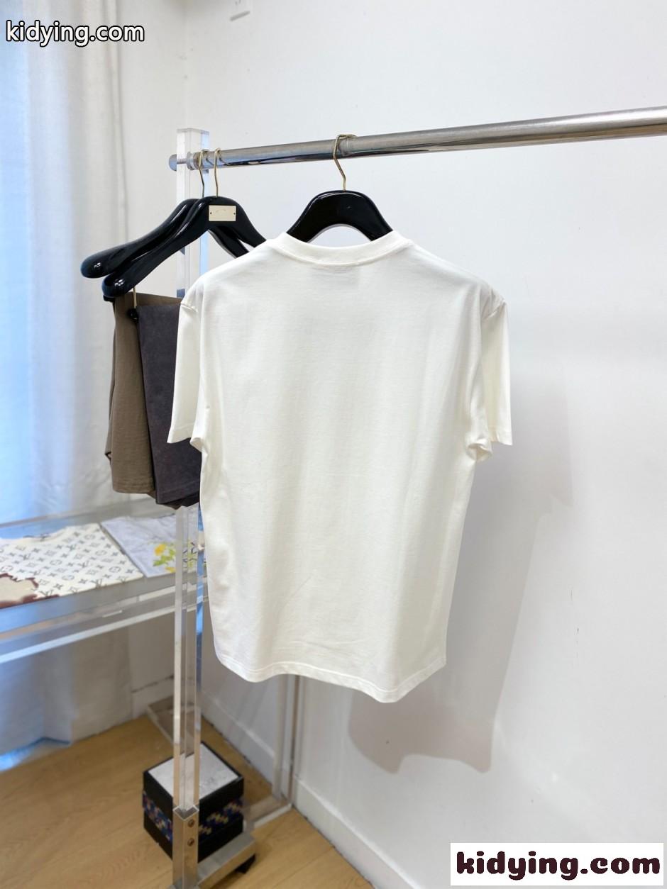 カジュアル プリント クロムハーツ Tシャツ 偽物 クルーネック 半袖Tシャツ ホワイト-4