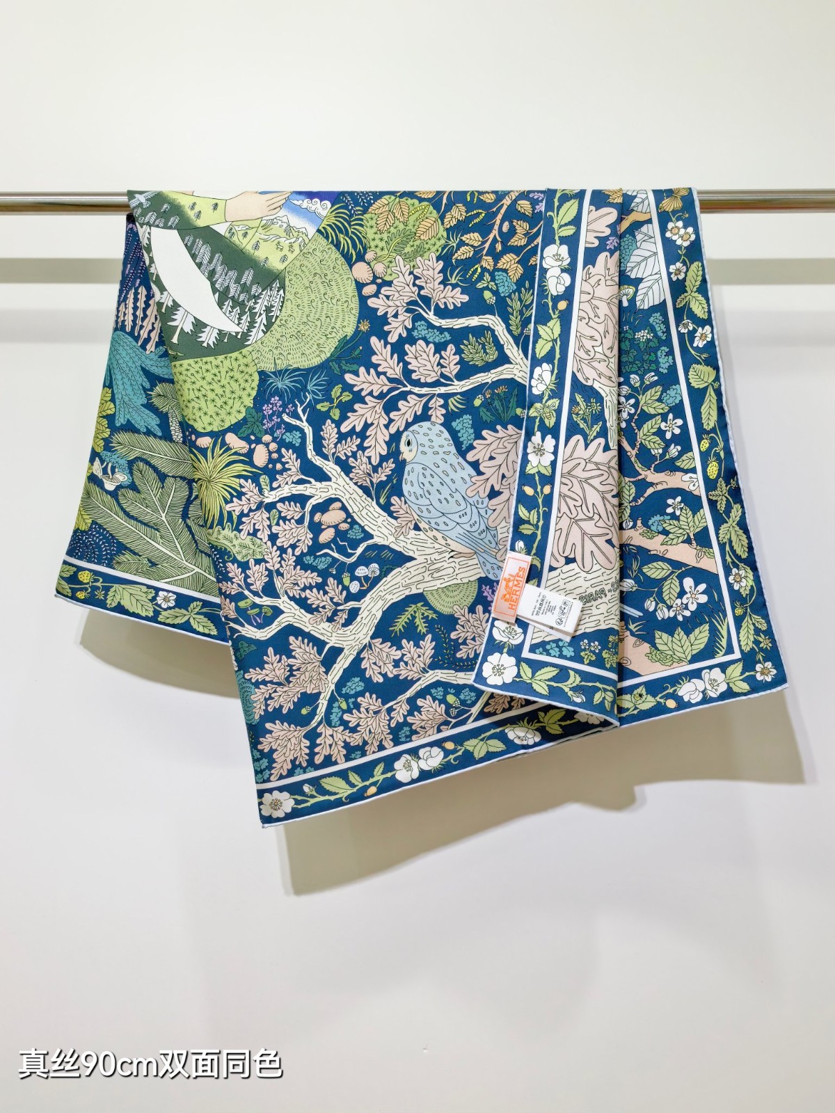 エルメス スカーフ コピー 上品 プリント 大判スカーフ シルク 90x90-4