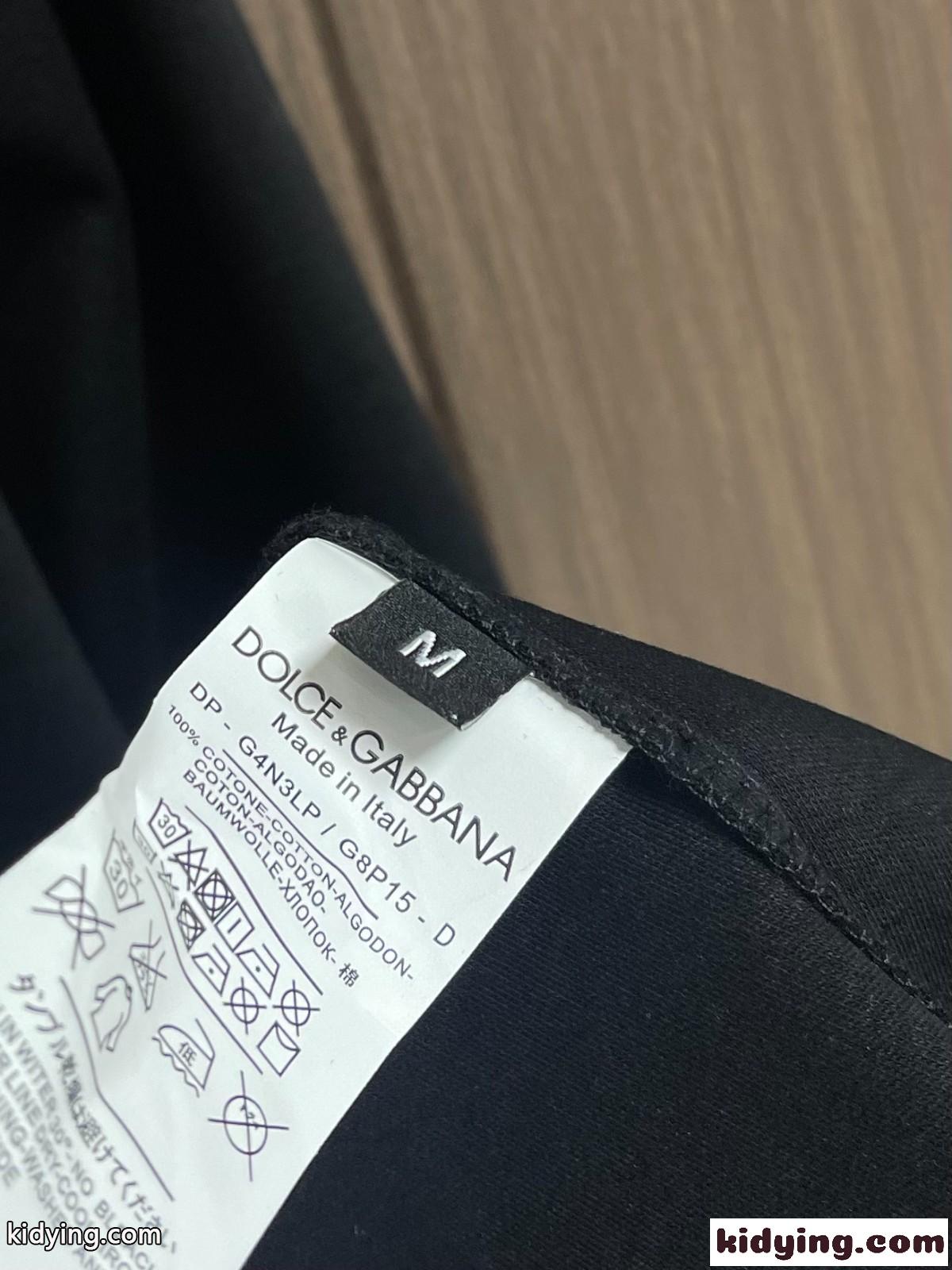 ベーシック ドルチェ&ガッバーナ Tシャツ コピー ロゴ コットン 長袖Tシャツ-4