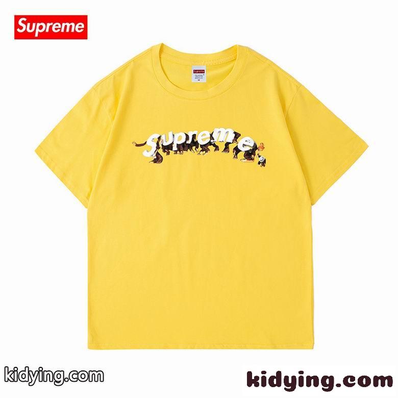 ユニセックス 人気 シンプル 8色あり 着心地いい ゆったり 半袖 シュプリーム tシャツ コピー おしゃれ ロゴ 定番-8