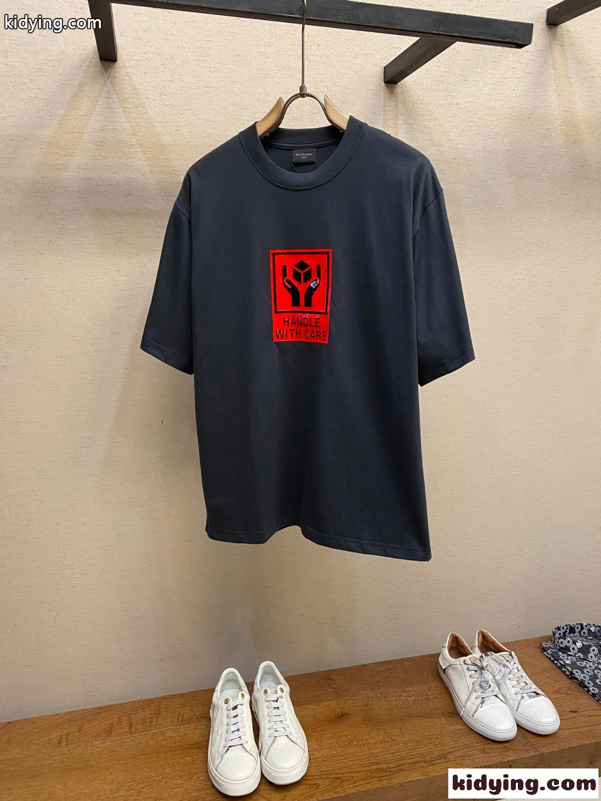 バレンシアガ パッチハンドル 半袖Tシャツ コピー ユニセックス オーバーサイズ-1