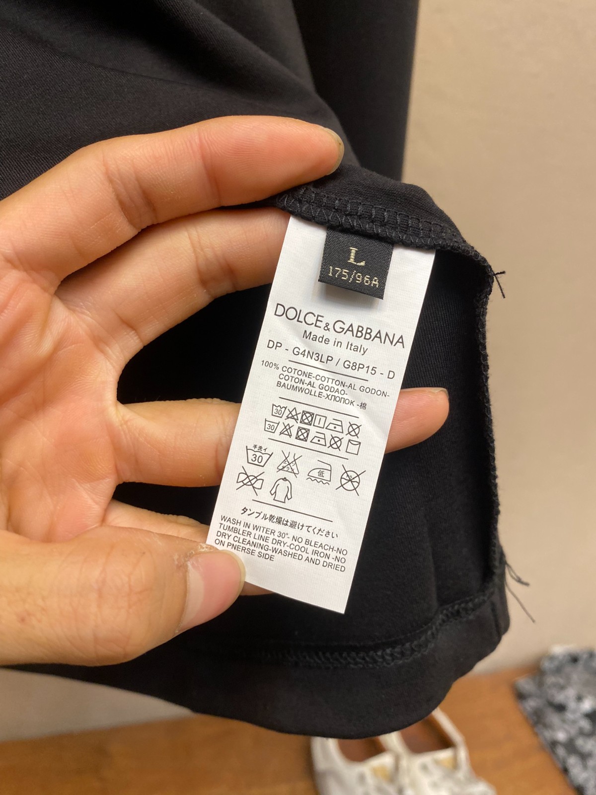 カジュアル お洒落 ロゴパッチ 長袖Tシャツ ドルチェ&ガッバーナ Tシャツ コピー ブラック-4