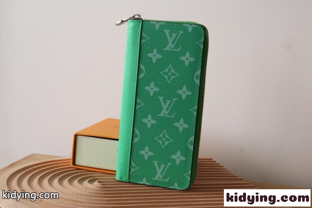 LV&ジッピーウォレット・ヴェルティカル ルイヴィトン 財布 コピー 長財布 グリーン-0