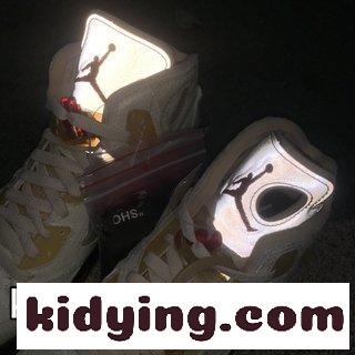 ​特給版LJR製 工場材料Air Jordan 5 X Off-White AJ5 白蝉翼ow連名型 オフホワイト 新作 シューズ コピー-4