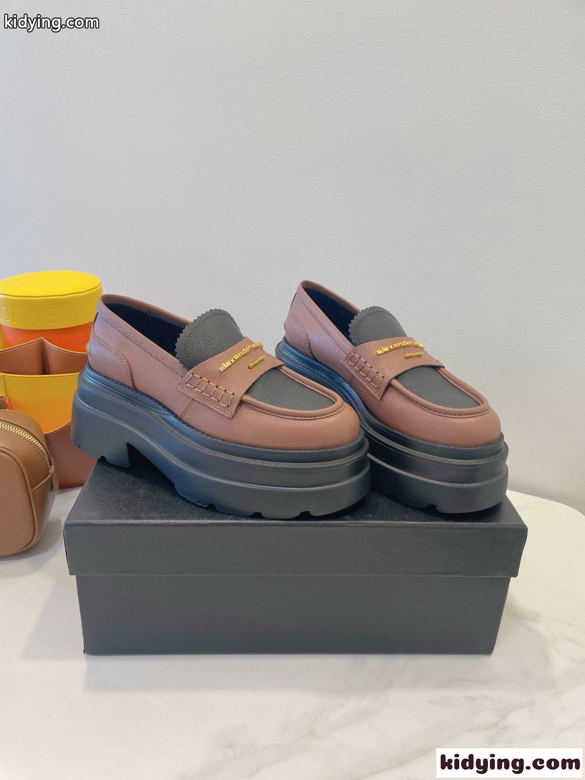 アレキサンダーワング シューズ 偽物 お洒落 上品 厚底 ローファー-0