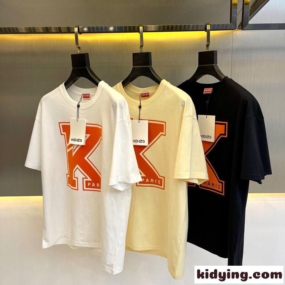 シンプル ロゴ クルーネック VARSITY 半袖Tシャツ ケンゾー Tシャツ コピー ユニセックス-0