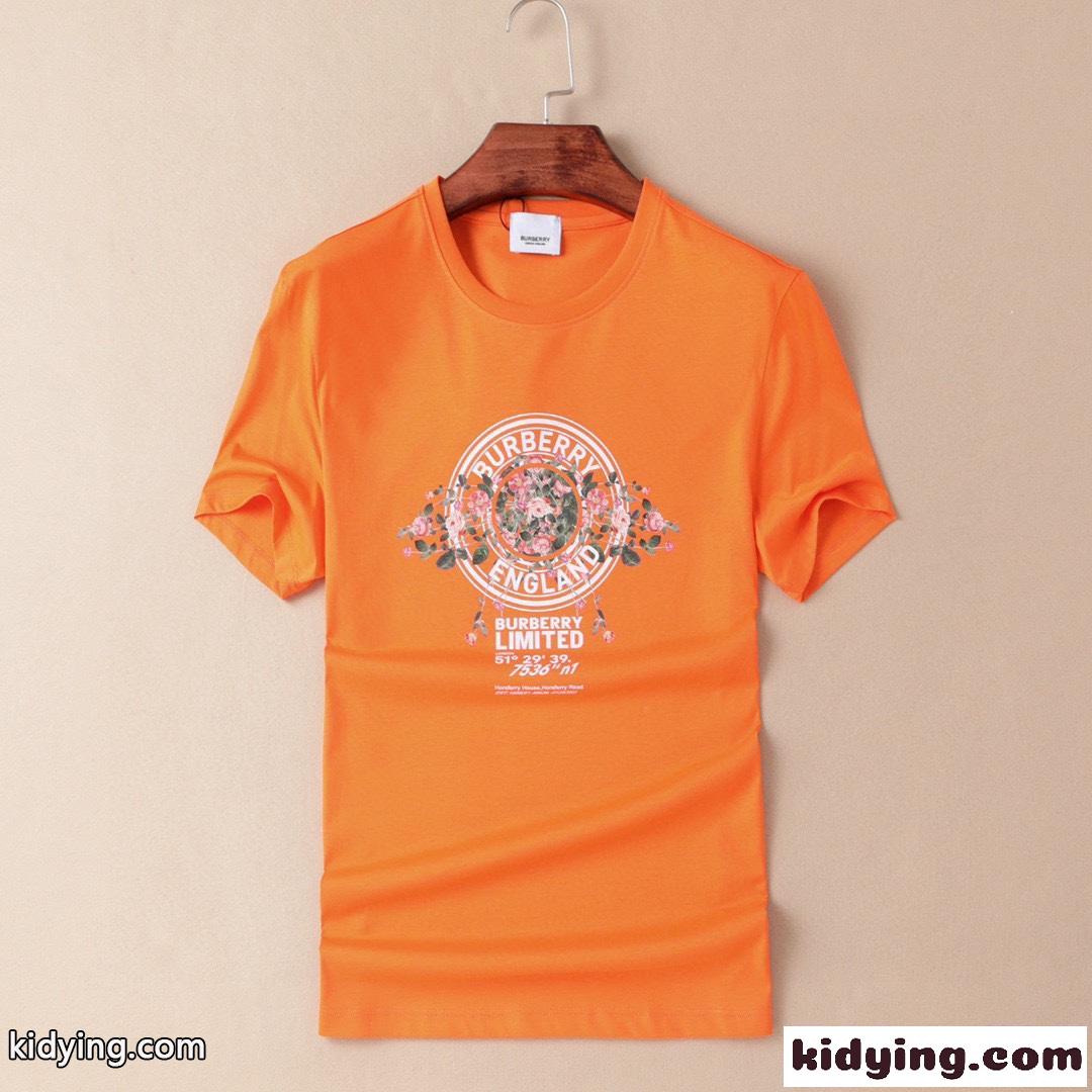 ベーシック おしゃれ プリント クルーネック バーバリー 半袖Tシャツ コピー 合わせやすい 快適 トップス-1