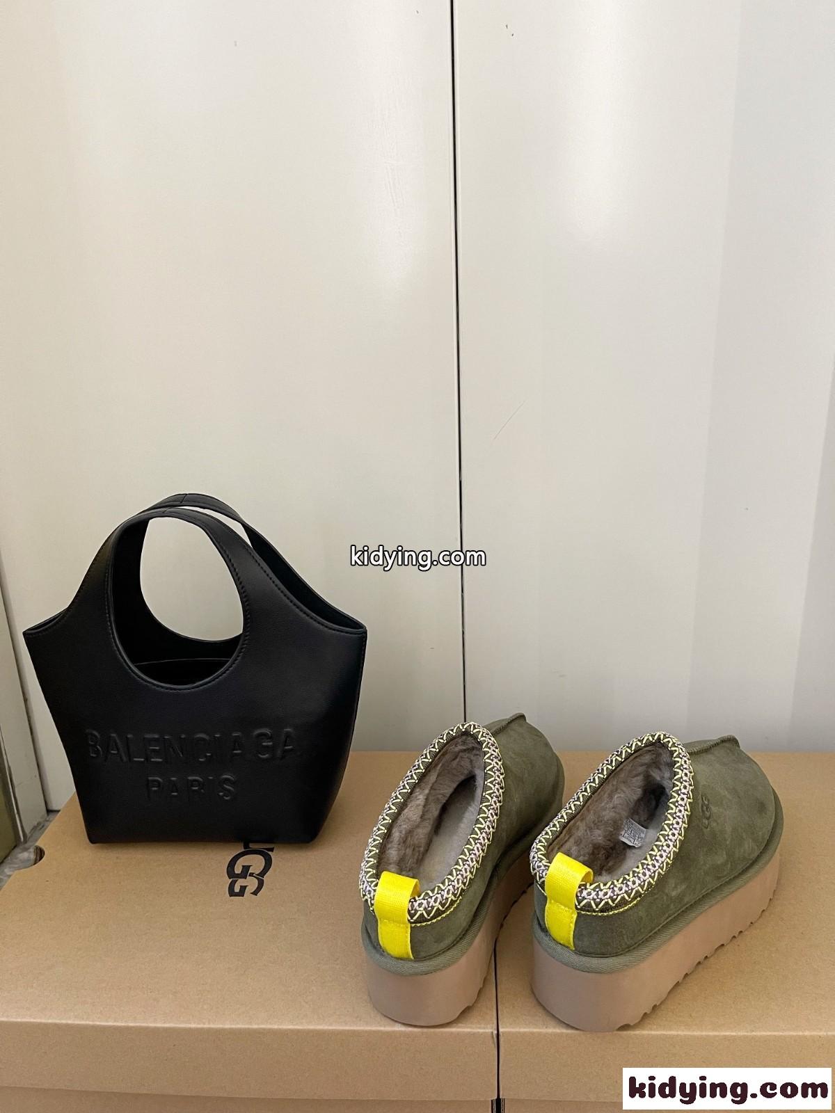 UGG スエード ムートン スリッポン 定番 人気 アグ サンダル スーパーコピー グリーン-2