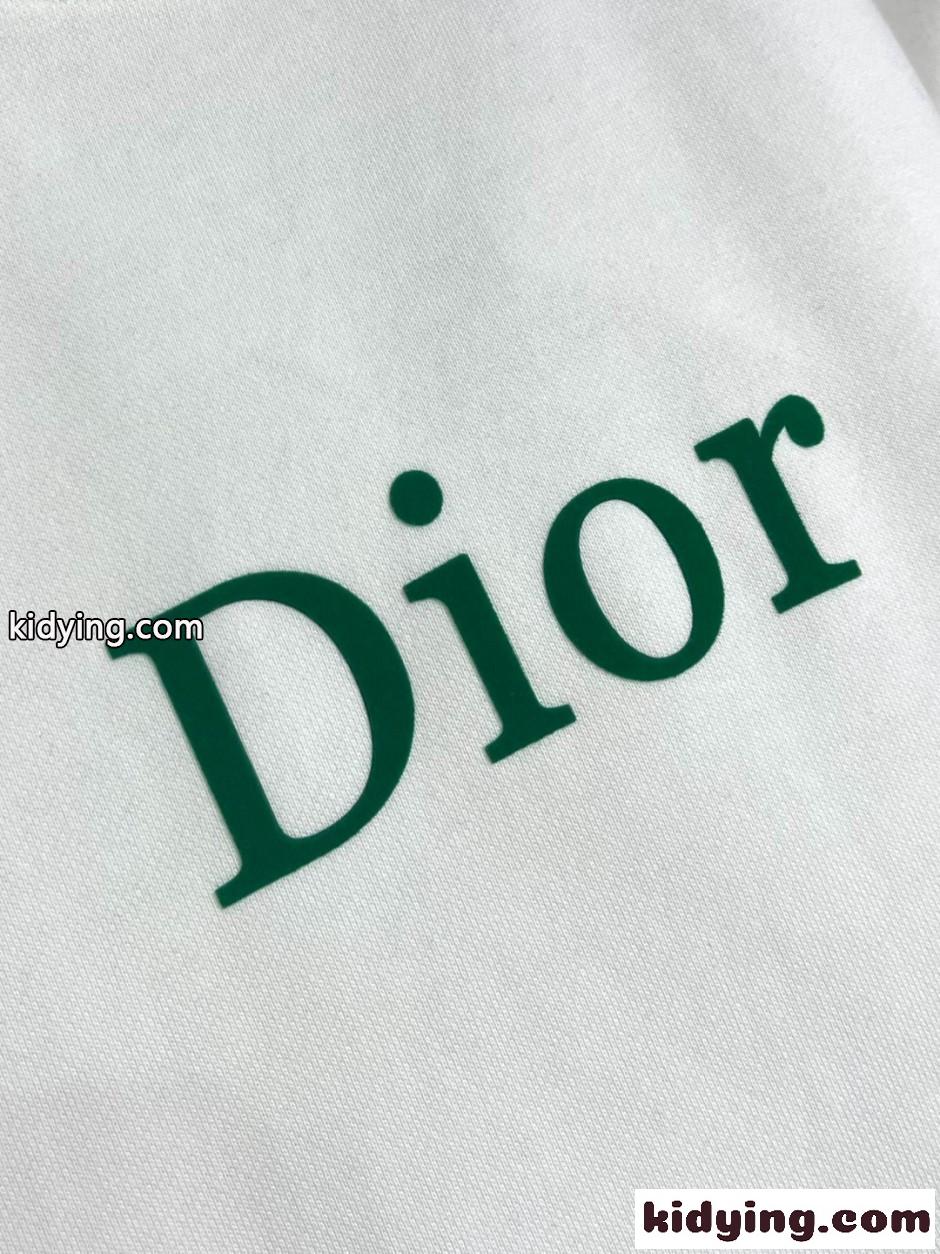 シンプル 洗練された ロゴ コットン スウェットシャツ クリスチャン・ディオール Tシャツ コピー ホワイト-2