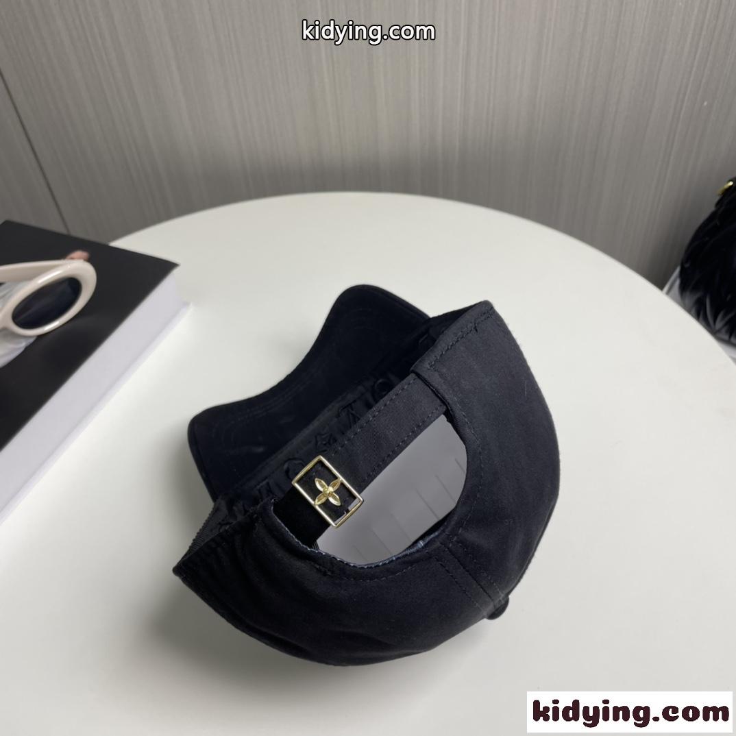 キャップ・LV シグネチャー ルイヴィトン キャップ コピー 帽子 ブラック-0