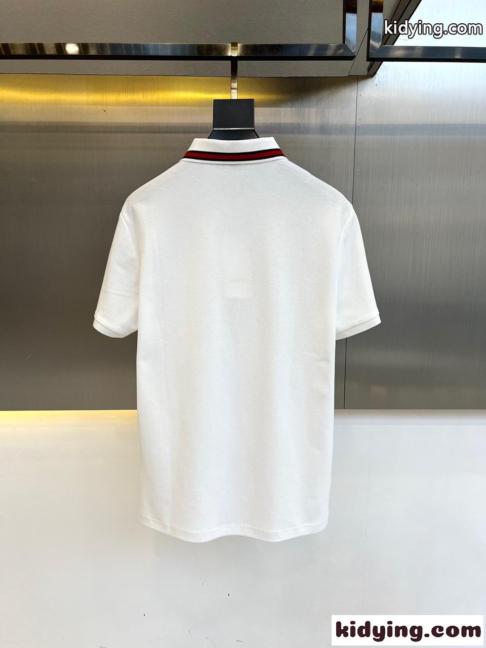 カジュアル ロゴ 半袖 ポロシャツ グッチ 半袖Tシャツ コピー ホワイト-5