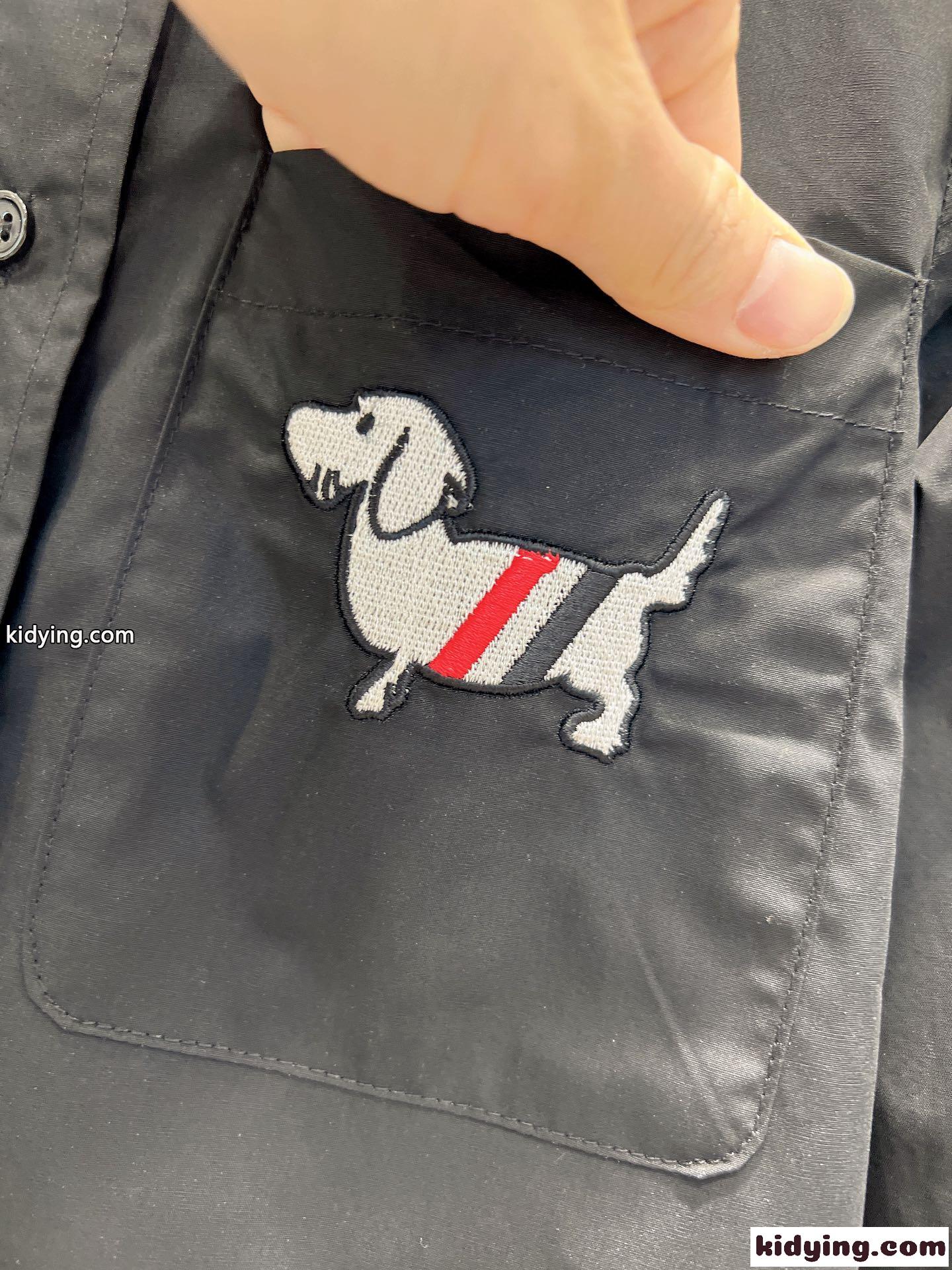 カジュアル 合わせやすい トムブラウン シャツ コピー 長袖 コットン 刺繍入り-3