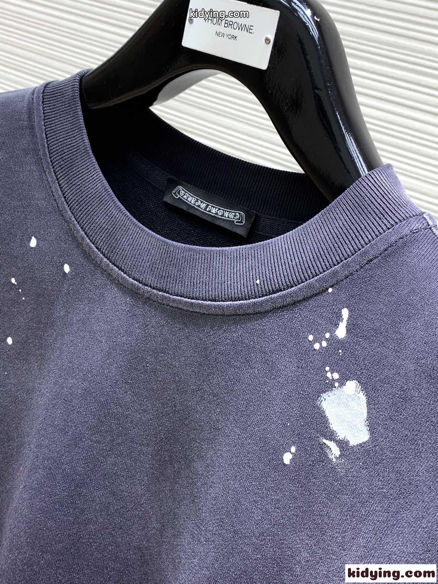 グラデーション クロムハーツ Tシャツ コピー ロゴ クルーネック スウェットシャツ-1